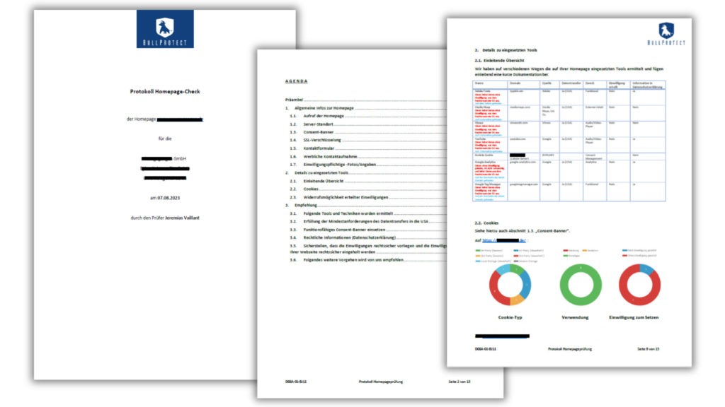 Website Audit Bericht BullProtect